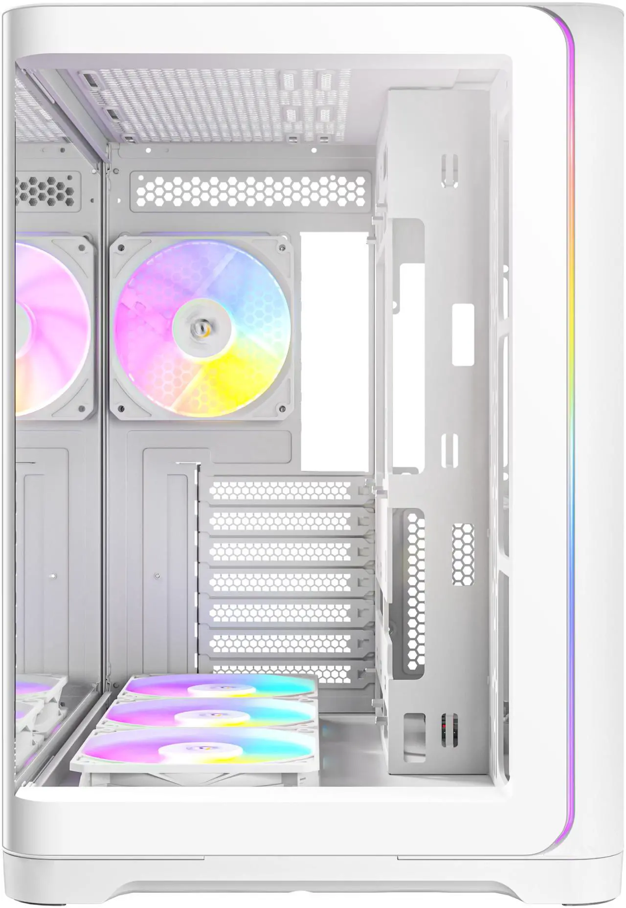 Antec C5 Curve ARGB, 4 x 120mm ARGB PWM Fans Included, Up to 10 Fans Simultaneously, Type-C 3.2 Gen 2 Port, Curved Tempered Glass Front & Side Panels, 360mm Radiator Support, Mid-Tower ATX PC Case