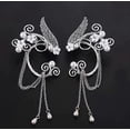 thumbnail image 1 of 1 Pair Long Tassel Elf Ear Cuffs Non Piercing Flower Ear Clips Women Fantasy Fairy Jewelry Handmade Filigree Earrings For Cosplay Weddings Carnival Co, 1 of 3
