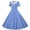 Blue, variant on Elvqul Womens Short Sleeve Sundresses V Neck Summer Midi Dresses Pullover Pleated Knee Length Vacation Casual Dresses for Women