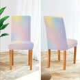 thumbnail image 3 of Yayeee 2 Pack Dining Chair Covers Stretch Parson Chairs Slipcovers Seat Protector, Pink Wavy Striped, 3 of 6