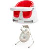 Ingenuity InLighten Cradling Swing, Lullaby Lamb with BONUS Ingenuity 2-in-1 Booster Seat, Slate