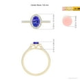 thumbnail image 4 of Angara Natural 0.8 Ct. Tanzanite with Diamond Halo Ring in 14K Yellow Gold for Women (Ring Size: 3), 4 of 9