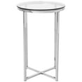 thumbnail image 2 of Walker Edison Alissa 16"Glam Round Side Table - Glass/Chrome, 2 of 2