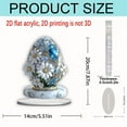 thumbnail image 3 of Desktop Decor,Blue Floral Decorative Egg Ornament Elegant Home Décor For Living Room & Bedroom Table For Any Occasion, 3 of 9