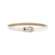 thumbnail image 1 of Cinturón delgado de PU para mujeres, cinturones de cintura delgada con hebilla de metal dorado blanco, 1 of 6