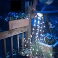 thumbnail image 5 of Solar Outdoor String Lights 100 LED Solar Powered Fairy Lights 33ft Flexible Copper Wire Auto On/Off 8 Modes Waterproof IP65 String Lights for Garden, Patio, Windows, Trees, Party (Cool white), 5 of 9