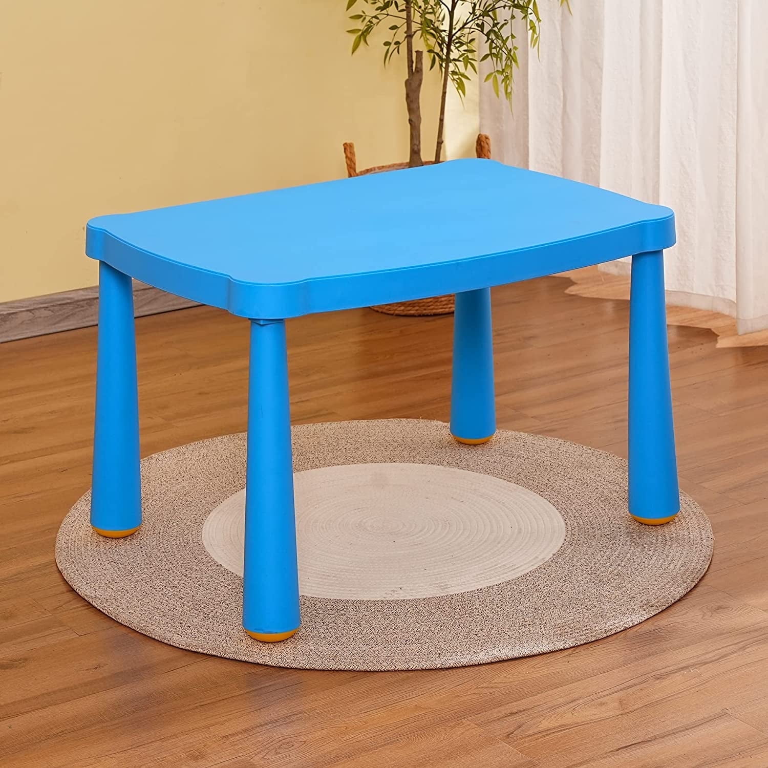 TOTAL Enlarged Plastic Toddler Desk for Arts & Crafts, Snack Time, Reading, Home, Kindergarten, Preschool, Daycare, Playroom—Perfect Children's Day Gift for Boys and Girls