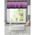 thumbnail image 4 of Curtain Valance for Windows,Modern Gradient Purple Geometric Kitchen Valances Rod Pocket Short Curtains,Abstract Stereo Aesthetics Window Treatment Panel for Bedroom Bathroom 42x18in, 4 of 9