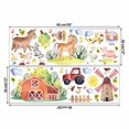 thumbnail image 5 of Un conjunto de pegatinas de pared de sol de nubes de animales de granja, pegatina de pared de ventana de pared, decoración de pared para sala de estar, dormitorio, oficina, cocina TUNC Sencillez, 5 of 5