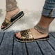 thumbnail image 5 of Zapatillas con punta abierta y plana para mujer, sandalias cómodas, informales, cómodas, para playa Wmkox8yii  hj789, 5 of 7