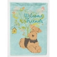 thumbnail image 1 of Carolines Treasures BB7625CHF Welcome Friends Airedale Terrier Flag - Canvas House Size, 1 of 4