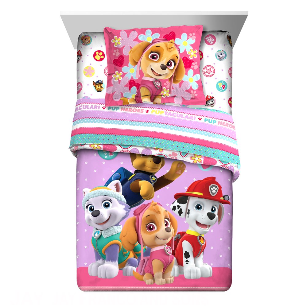 PAW Patrol 2Piece Comforter and Sham Set, Kids Bedding, Twin/Full