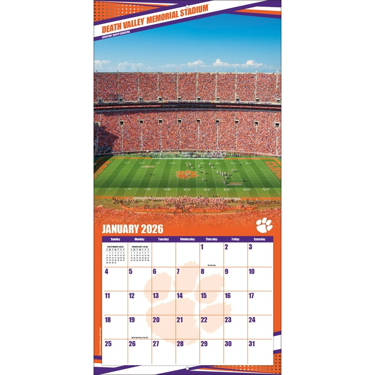Clemson Tigers 2026 16M Turner Wall Calendar - Pf - Walmart.com