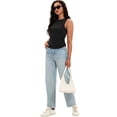 thumbnail image 6 of DARING DIVA Women's Summer Ribbed High Neck Casual Basic Tank Tops XL Black, 6 of 7
