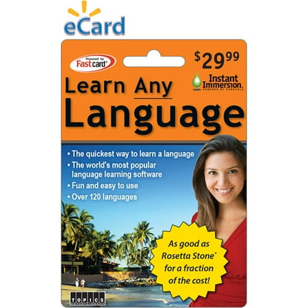 Topics Learn Any Language Card $29.99 eGift Card (Email Delivery)
