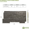 thumbnail image 4 of Ekena Millwork 49"W x 24.50"H x 1.25"D Castle Rock Stacked Stone, StoneWall Faux Stone Siding Panel, Slate Gray, 4 of 11