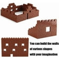 thumbnail image 5 of 360 Pieces 1x2 Masonry Profile Bricks Building Blocks for Wall Parts and Pieces Diverse Bulk Toy Set Compatible with Major Brands (Reddish Brown), 5 of 6