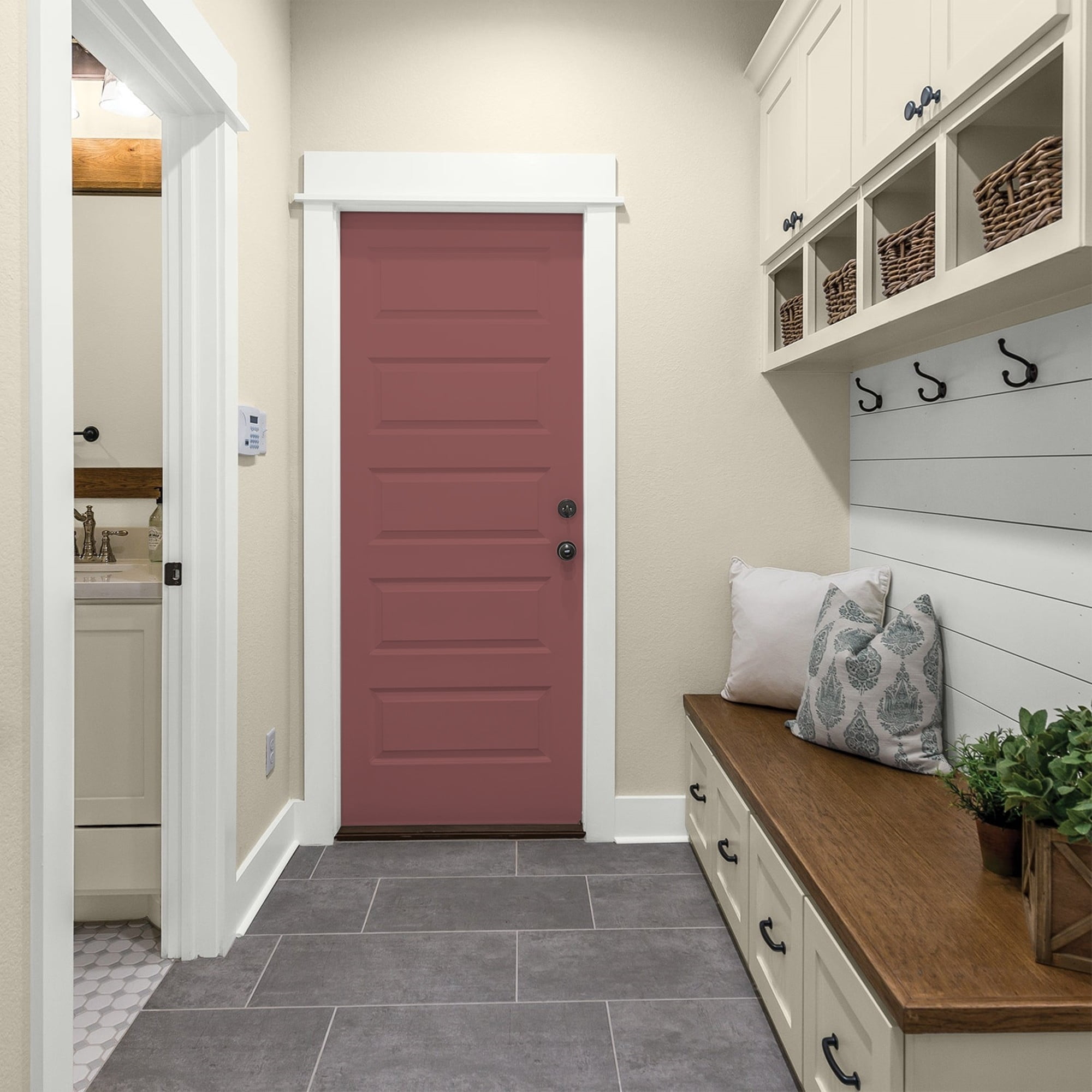 Glidden One Coat Barn Door / Red Semi-Gloss Interior Paint with Primer, 1 Gallon