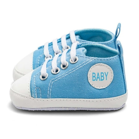 

Binmer Newborn Infant Baby Boys Girls Solid Canvas Anti-Slip Soft Shoes Sneaker