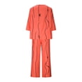 thumbnail image 5 of SELONE Summer Outfits for Women 2 Piece Cotton Linen Set Boyfriend Oversized T Shirts Straight Leg Pant Plus Size Tracksuit Crew Neck Casual Sets Fashion Suits Beach Outfits Solid Two Piece Outfits, 5 of 6