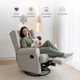 thumbnail image 2 of Sillon Reclinable Giratorio Con Mecedora Möma Bloom Gris Claro, 2 of 7