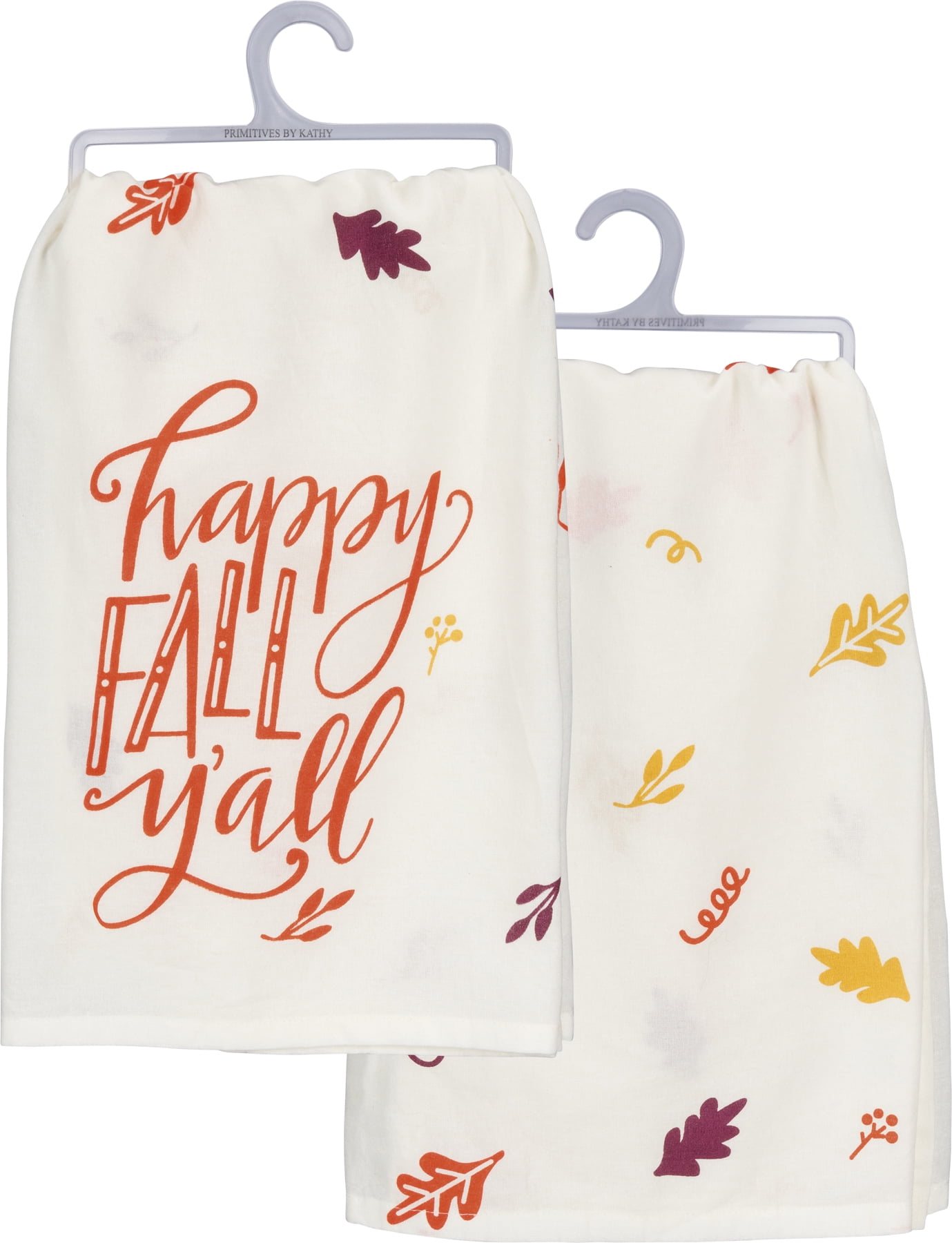 Flour Sack Dish Towel Fall LOL by PBK New Give Thanks and Drink Wine 