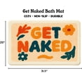 thumbnail image 3 of SAIONJI Tapis de Bain « Get Naked » – Tapis de Salle de Bain en Flocage Peluche 31,5 x 20 Pouces de Long, Tapis de Bain Mignon et Drôle avec Lettres Rétro, Tapis Décoratif Doux Antidérapant pour Douche, Baignoire et Déco de Salle de Bain, 3 of 6