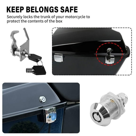 ZS 1Set Motorbike Trunk Pack Lock Key Kits for Harley Davidson Touring Dresser FL Tour Paks 1992-2013 Motorcycle Accessories Parts
