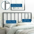 thumbnail image 3 of Headboard, Twin Size, Metal Steel, Grey Gray, Modern Contemporary Urban Design, Bedroom Master Guest Suite, 3 of 7
