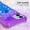 thumbnail image 2 of Clear Case for Samsung Galaxy A04e with Kickstand for Girls Women, Liquid Glitter Sparkle Bling Cute Case Gradient Quicksand Cover for Samsung Galaxy A04e/ M04/ F04 JB Purple Navy, 2 of 9