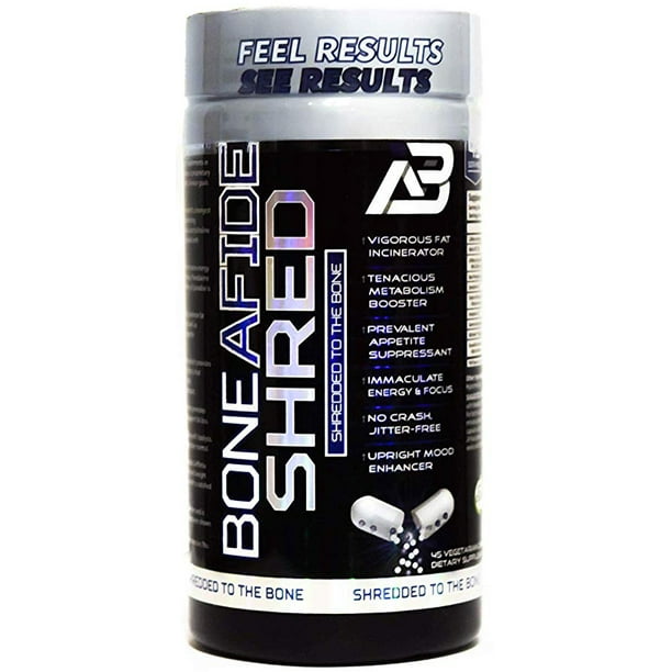 Boneafide Shred Fat Burner Thermogen 45 Caps No Crash No Jitters Appetite Control Walmart Com