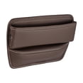 thumbnail image 4 of Organizador de asientos delanteros Kusrkot Accesorios interiores portátiles de alta capacidad PU Grieta Marron oscuro, 4 of 7