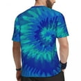 thumbnail image 3 of T Shirt For Men Blue Tie Dye T-Shirt Men Abstract Print Fun Gym Quick Dry Beach Trendy Cool Tees Gra, 3 of 7