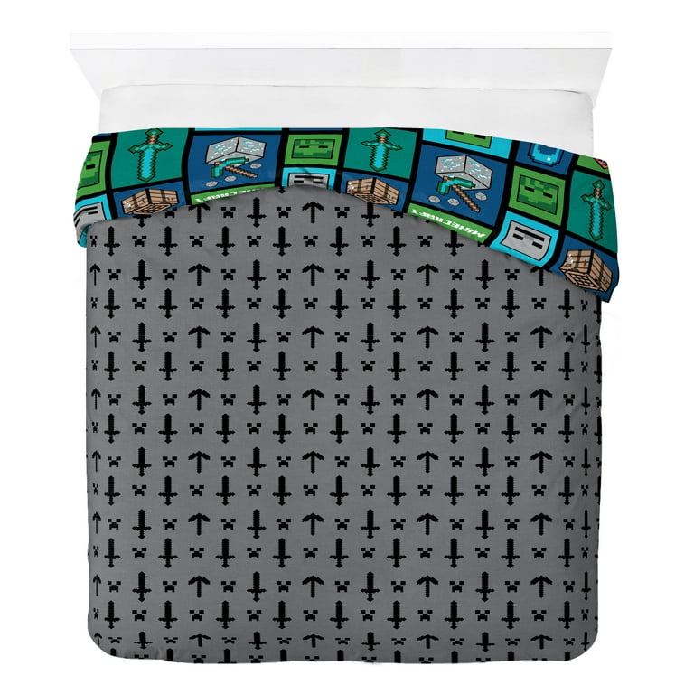 Minecraft Full Bed Set with Comforter, Size Sheets, Bedroom 5