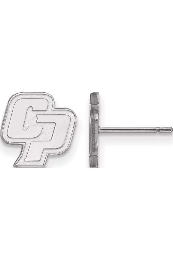 Sterling Silver Ss Rh-P Logo Art California Polytechnic State U. Xs Post Earring Made In United States ss005cpy