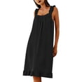 thumbnail image 6 of TaTaai Women's Square Neck Sleep Dress with Hem, Side Pocket, Sleeveless Style, and Comfortable Relaxed Fit Gift, 6 of 9