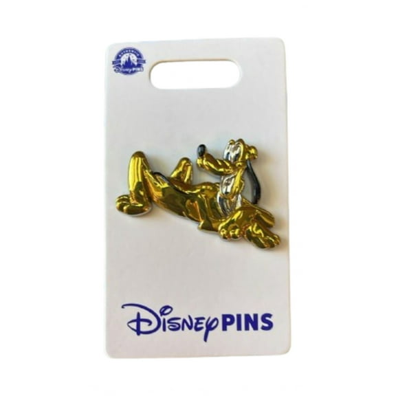 Disney Parks 2024 Pluto Sculpted Metallic 3D Pin New with Card