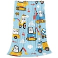 thumbnail image 2 of Balery Building Truck Manta de Felpa Suave y Acogedora – Cobija de Franela Aterciopelada para Cama, Lavable y Cálida para Sofá, Mascotas, Transpirable-60"x50", 2 of 7