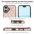 thumbnail image 2 of Mantto Case for iPhone 16 Back Wallet Case, Card Slots Holder RFID Blocking Luxury PU Leather Shockproof Cover, Double Magnetic Buttons Kickstand Case for iPhone 16, Rosegold, 2 of 8