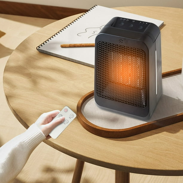 Dvkptbk Electric Portable Space Heater 1500W Fast Heating Ceramic Heater Features Timer Mini Heater with Remote Control for Bedroom Desk Office