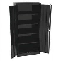 Tennsco Storage Cabinet,66"x30"x15",Black,4Shlv 6615BK