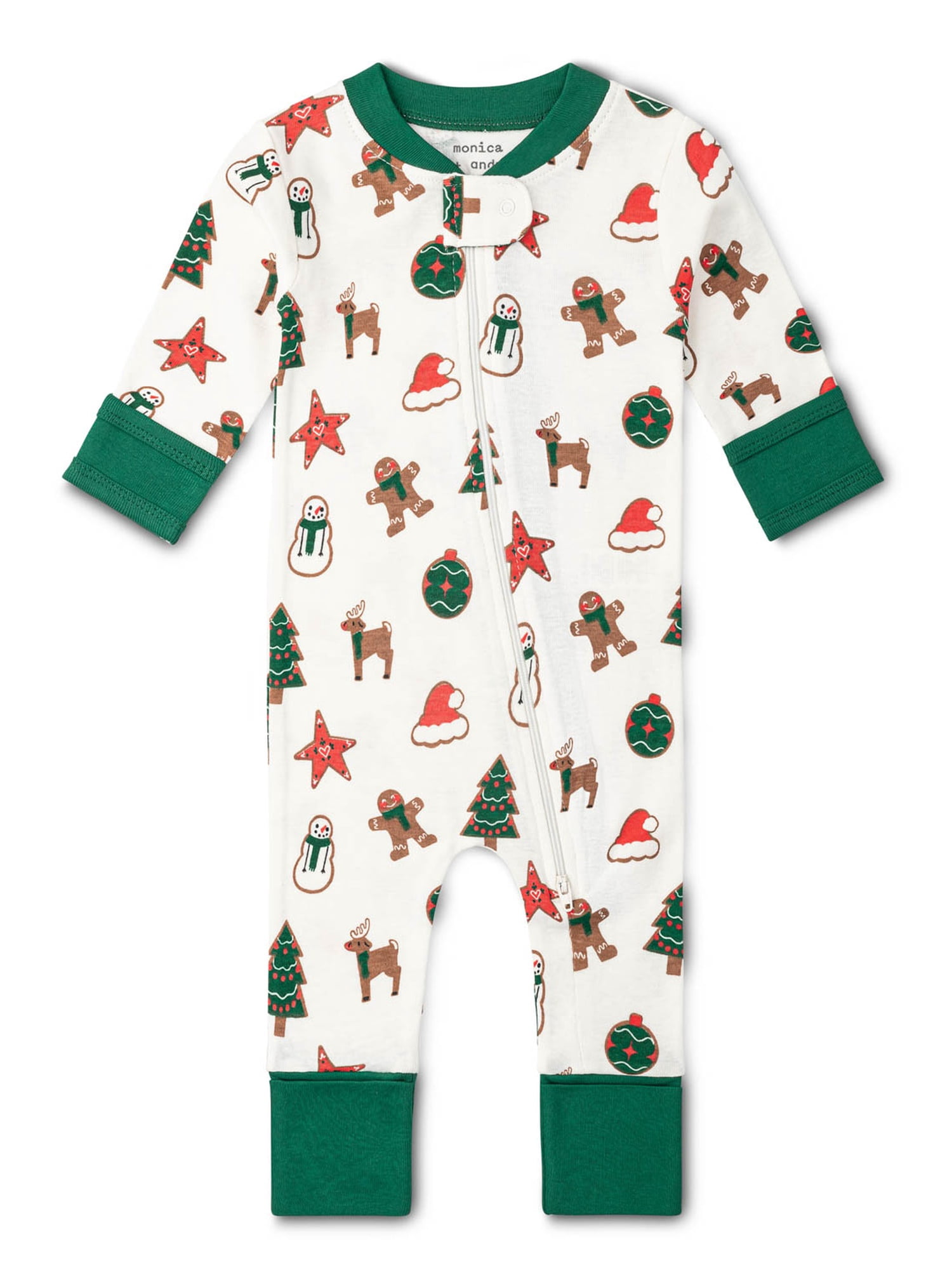 Monica + Andy Organic Cotton One Piece Coverall and Bib Set, Sizes Newborn - 18-24 Months