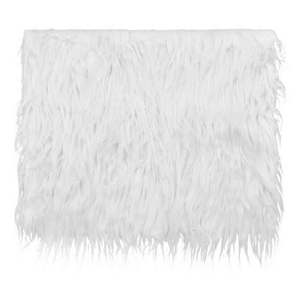 Accesorios para fotos de bebés, manta de piel sintética para fotografía de recién nacidos (blanca)