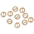 thumbnail image 6 of 10 Pieces Diamante Round Rhinestone Buckle Ribbon Slider Wedding Invitation Embellishment 5mm Gold, 6 of 7