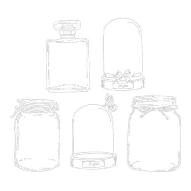 Décor d'Automne 20 Pcs Grand Marque-Page Fleur Clips Marque-Pages Enfants Fait Main DIY Transparent Bouteille en Verre Autocollant