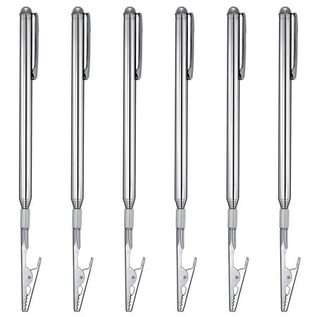

6Pcs Telescoping Alligator Clip Telescopic Alligator Clamp with Pen Clip Extendable Joint Clamp for Mechanics Automobile