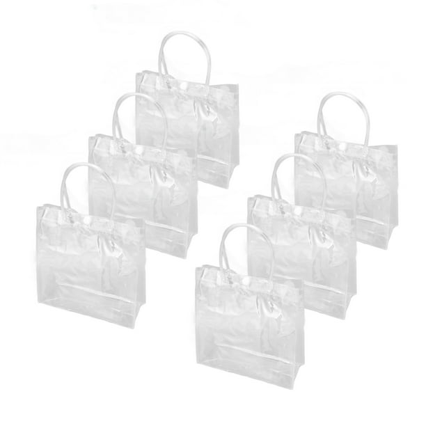 Vobor 30Pcs Clear PVC Plastic Gift Bags with Handles Reusable Plastic Gift Wrap Tote Bags for Shopping Retail Goodies Business Boutique Wedding Birthday Party 20x20x8cm Walmart