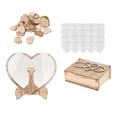 thumbnail image 4 of Corazón Boda Libro de invitados Libro de invitados Caja de entrega de boda con 80 Corazones Visitantes Firmar Libro de invitados de boda para centros, 4 of 9