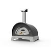 Alfa Ciao Countertop Portable Steel Outdoor Wood Fired Pizza Oven, Gray