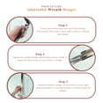 thumbnail image 4 of Haute Decor Adapt™ Adjustable Length Wreath Hanger - 2 Pack - Brushed Nickel, 4 of 7